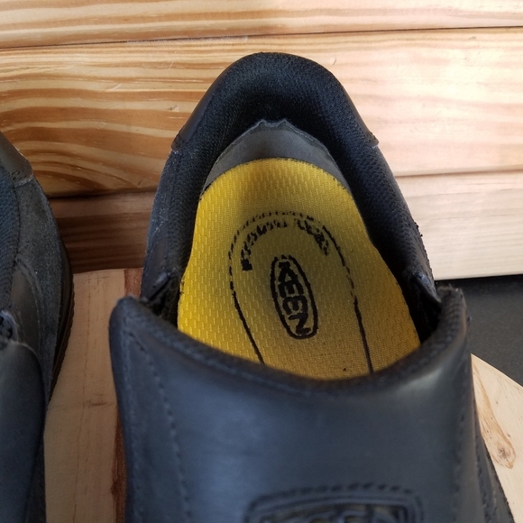 KEEN 1012857D DESTIN Men's 11.5 US Slip On Black Leather Loafers EH Work Shoes - Picture 6 of 16